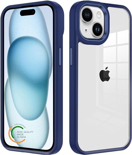 Image of for iPhone Case 15 Plus, [Anti-Yellowing Technology] [Military Grade Drop Protection] Shockproof Slim Hybrid Phone Case for iPhone 15 Plus - Indigo Blue