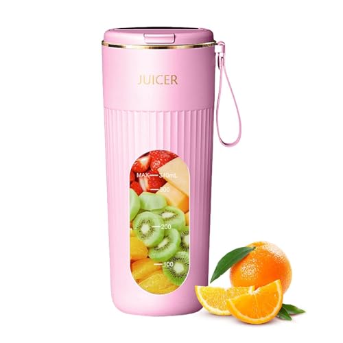 Licuadora pequeña para batidos, licuadora portátil | Vaso de licuadora recargable - Licuadora personal recargable portátil de 340 ml para batidos, preparación de alimentos