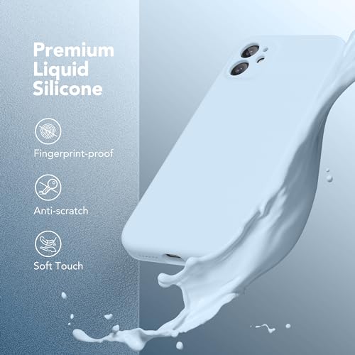 Image of Magnetic for iPhone 11 Phone Case Silicone, Compatible with MagSafe, [Full Camera Protection][Screen Protector] Slim Shockproof Protective Case for iPhone 11 6.1 inch, Light Blue