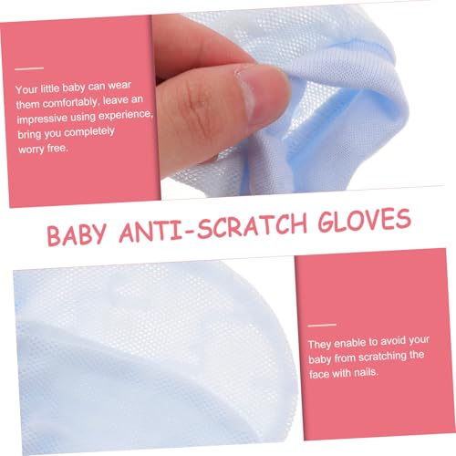 Adjustable Cotton No Scratch Mittens for Newborns 6-Piece Set Drawstring Breathable Baby Gloves for Infants Thumb Sucking Guard Soft Hand Protection2