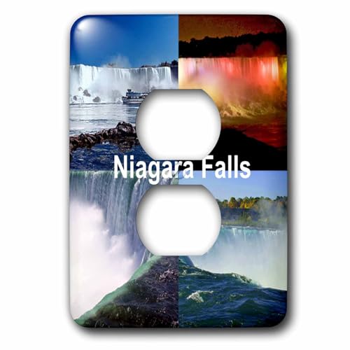 Niagara Falls Collage plaque 2 prises 3dRose lsp_21724_6 au fini brillant anti-rayures