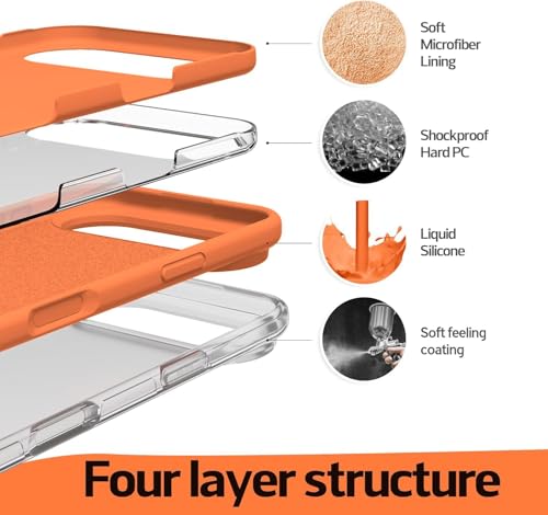 Image of Elzzi Microfiber Logo Cover Compatible for iPhone 17 Air Case Liquid Silicone Cases Full Body 4 Layer Protective Covers Shockproof Back Cover (Cosmic)