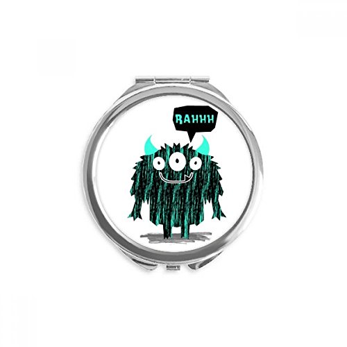 Espejo redondo portable de bolsillo con diseño alien, el regalo original para fans del espacio