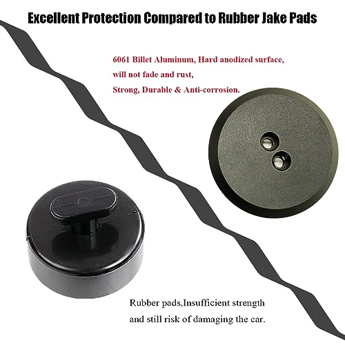 Image of 4 Packs Jack Pad Adapter, Aluminum Jacking Puck, Billet Floor Jack Pads Compatible with Chevrolet Corvette C5 C6 C7 C8 Z06 Zr1 and Most Porsche Frame Rail (Black)