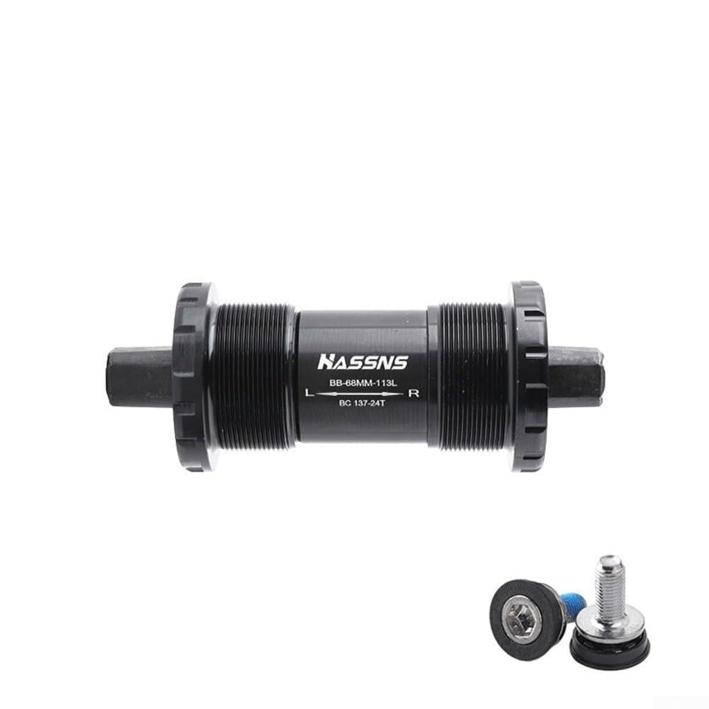 Pedalier para bicicletas, eje de agujero cuadrado, 68 x 103/107/113/118/127 mm, acero cromado y aluminio, BC 137 x 24T, compatible con BB68