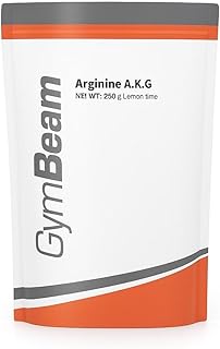 GymBeam Arginina AKG in Polvere, L-Arginina Alfa Chetoglutarato 5000 mg a Porzione, Amminoacido Essenziale per la Produzione di Ossido Nitrico (250 g, Lemon - Lime)