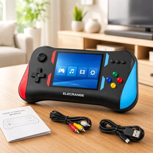 Image of Super X7M Game Box Handheld Retro Gaming Console with 500 Built-in Classic Games, 3.5 Inch Colour Screen, Rechargeable Battery, TV Output, Portable Video Game Player for Kids & Adults