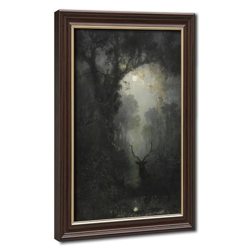 Affiches sur toile de cerf hjort Eugen Krüger cadre à suspendre 20x30