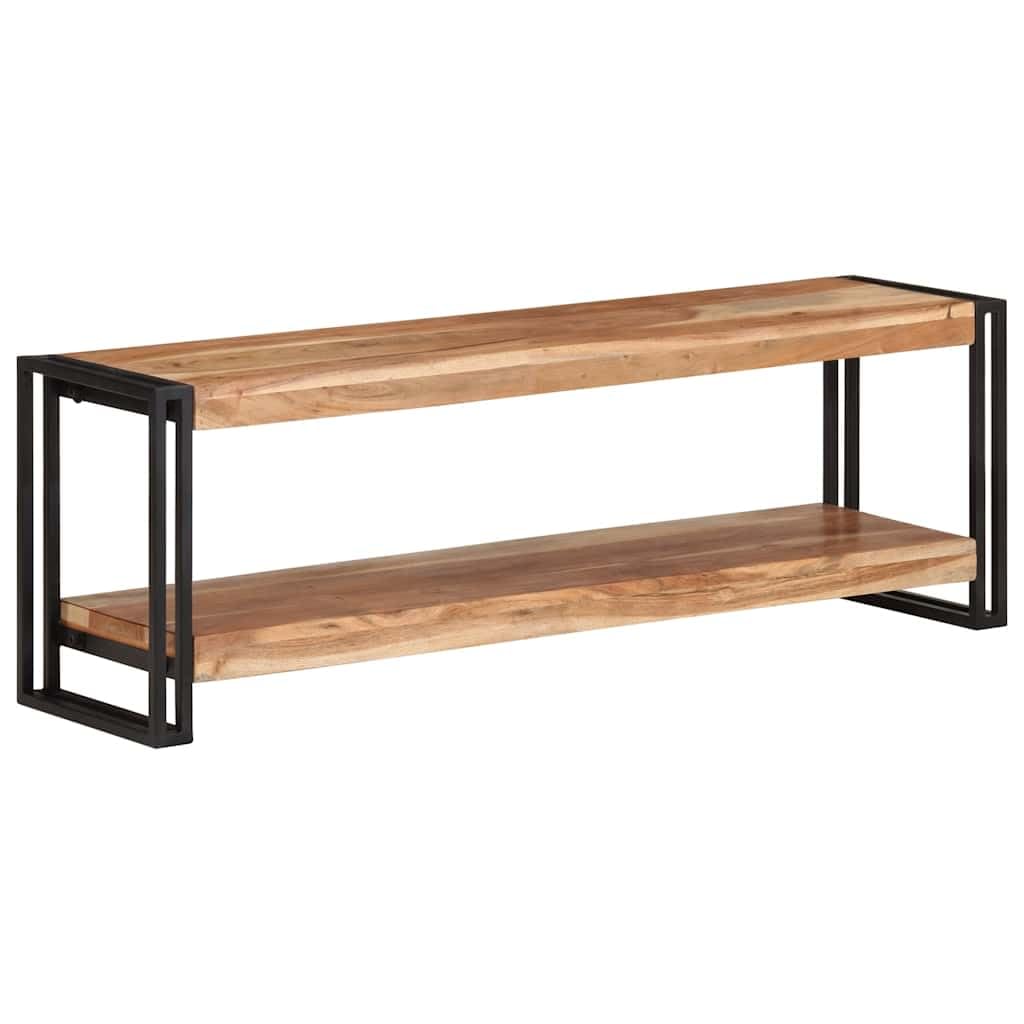 vidaXL TV Schrank Akazienholz Massiv – Industriestil, Lowboard 120x30x40 cm