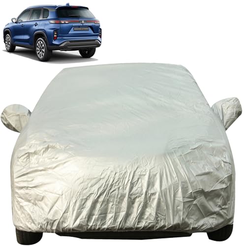 Image of Autofact Waterproof Premium Silver Matty Triple Stitched Car Body Cover with Mirror Pocket for Maruti Suzuki Grand Vitara
