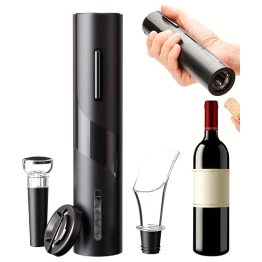 Kit Abridor de Vinho Elétrico com Cortador de Alumínio, Derramador e Rolha à Vácuo, Saca-rolhas Automático