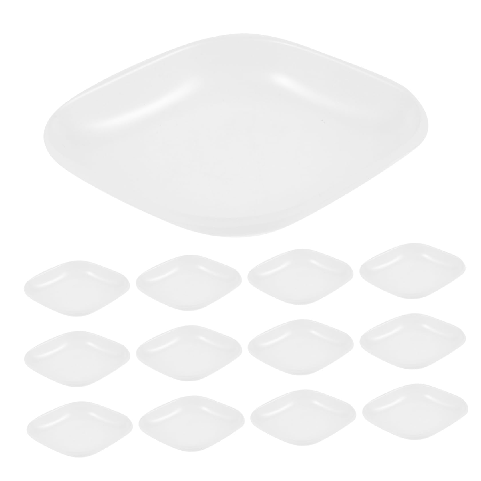 KICHOUSE 20pcs Diamond Shape Plastic Weighing Trays Lab Weigh Trays Accurate Non-Stick Powder Weight Pans Small Weighing Plates Laboratory Equipment