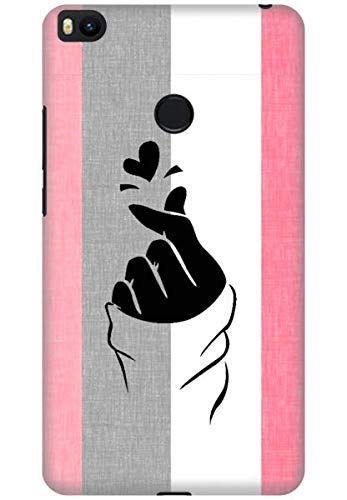 COBERTA Printed Back Cover for Mi Max 2 Back Cover Case - Korean Heart On Pink Grey White Stripes (B091TKZDXB) Amazon Price History, Amazon Price Tracker