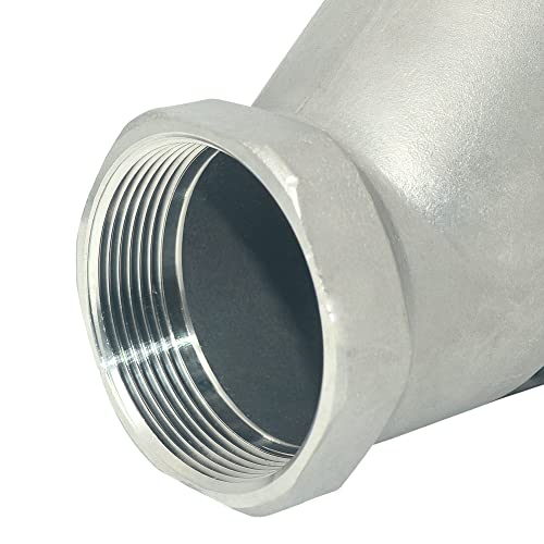 Image of 2 inch WYE Strainer Mesh Filter Valve,800WOG Y-Spring NPT Female Check Valve,Stainless Steel SS316 CF8M