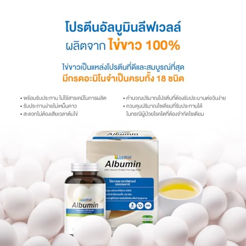 Image of LiveWell Albumin Protein from Egg White 120 Capsule