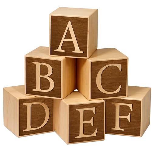 Custom Engraved Wooden Blocks - Personalized Nursery Decor, Montessori Letter Blocks