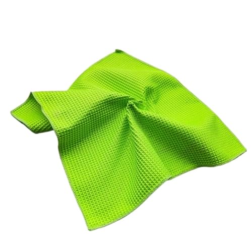 �}�C�N���t�@�C�o�[��ԃ^�I�� - 40 x 40 cm ���b�t���D�� �K���X���A���@���A�����Ԃ̍ו��d�グ�A�L�b�`�����o�X�p(Green)