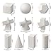 3D Gypsum Geometry Sketch Drawing Model Mini Art Crafts Geometry Mold 10 Pcs Resin Shapes Sketch Basic Form Learning Tools Home Decor Drawing Practice Sculpture Props, 1.2 Inch to 2 Inch