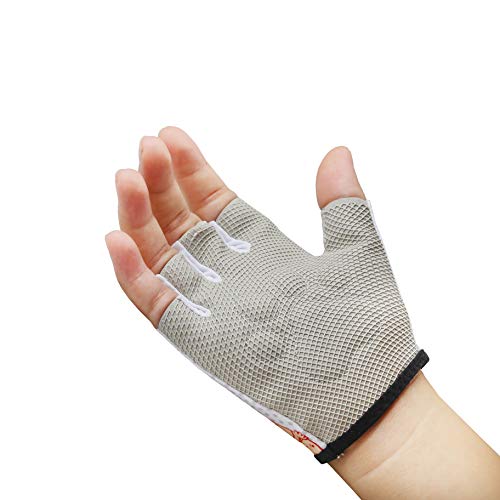 Image of Kids Half-Finger Climbing Gloves for Age 1-10 Boys and Girls Monkey Bars Biking, Good Grip Control Gloves for Gymnastics Scooter Balance Boards Outdoor Sports