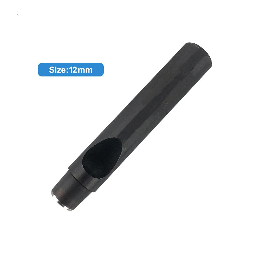 1 pieza perforadora de cuero de 1 mm a 12 mm juego de perforaciones para cinturón afilado (estilo delgado) perforadora de cuero artesanal para cinturón perforadora de tela de lona, ​​12 mm