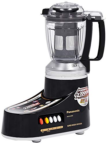 Panasonic AC MX-AC400 1000-Watt Mixer Grinder with 4 Jars (Black)