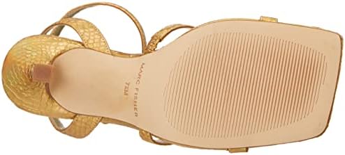 Marc Fisher Women's Deric Heeled Sandal, Gold, 10 | Image 3