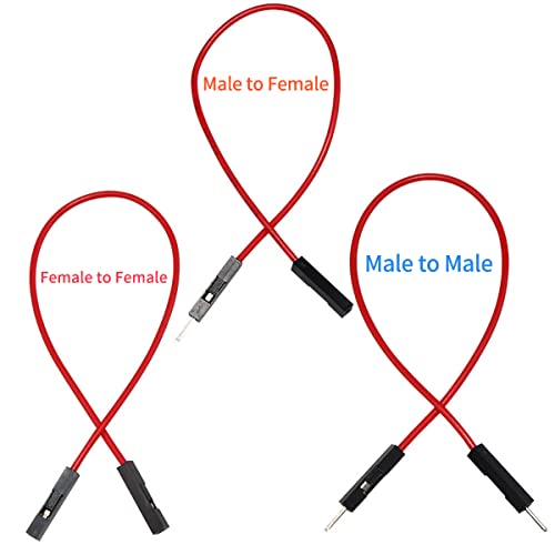 Cable de cinta de puente Unifizz multicolor de 2 pines, jumpers de PVC de 500 mm macho a macho 3