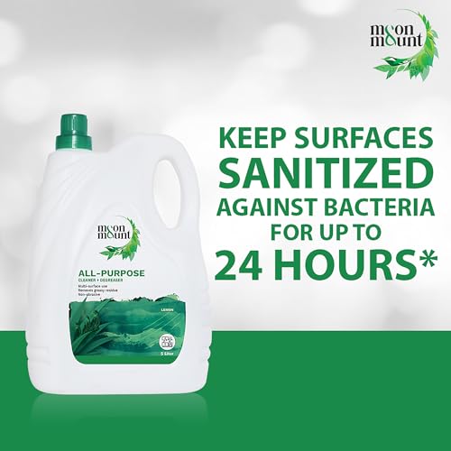 Image of Surface Cleaner 5 Liter, All Purpose Cleaner, Super Concentrated, Eco-Friendly, Tile Cleaner Liquid, Biodegradable Formula for Wood Cleaner (Lemon)