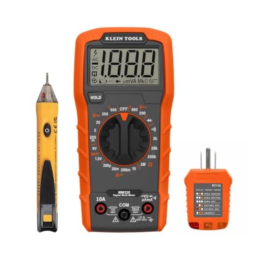 Klein Tools 69149P Electrical Test Kit with Digital Multimeter, Noncontact Voltage Tester and Electrical Outlet Tester, Leads and Batteries, Green,Red