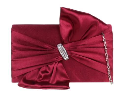 Sac de soirée en satin premium orné d'une broche en cristal scintillante