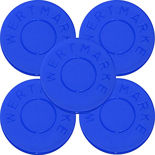500 Pfandmarken Wertmarken Durchmesser 30mm Farbe Blau mit beidseitiger Aufschrift Wertmarke - Eventmarken Chips Jeton Token
