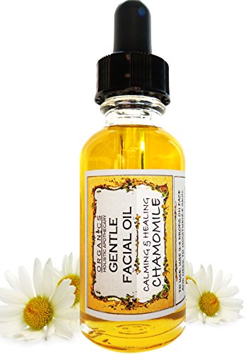 Organic Natural Moisturizer Face Calming Chamomile Facial Oil For Dry, Sensitive Skin. Nourishing Oils Absorbs into Skin. Soothing, Hydrating, Balancing. Cold Pressed Oils. Made In the USA. (2 FL OZ)