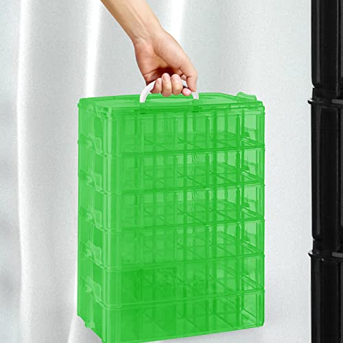 Lifesmart Stackable Bead Storage Organizer Box | Diy Art Craft Case Storage With Adjustable Compartments | Small Plastic Containers With Dividers For Toys, Jewelry, Fishing Tackles And Sewing Supplies thumb #4