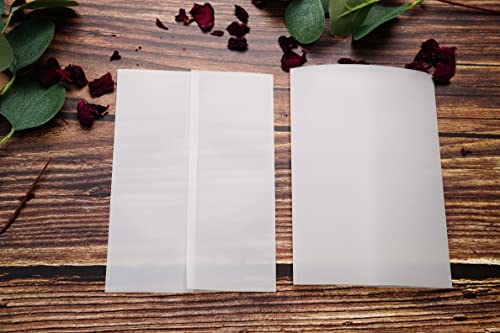 Puremigo 100 Pack Pre-Folded Vellum Jackets For 5X7 Invitations - Vellum Paper 5X7 Jackets - 115Gsm Vellum Wedding Invitations Wraps - Transparent Wedding Invitations Jacket #TOP25