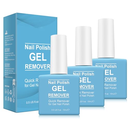 Gel Polish Remover for Nails (3Pack) Nail Polish Remover Tools Quick & Easy Remove Gel Polishs in 3-5 Minutes at Home Dont Hurt Nails