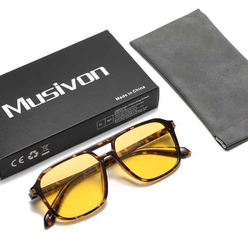 Image of Large Night Vision Glasses for Driving Women Men | Anti Glare Night Driving Glasses