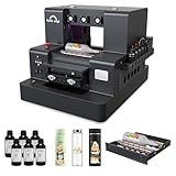RAINBOWDGT A3 UV Printer XP600 printhead with Bottle Holder, Vacuum Platform & White Ink System,Suitable for Materials Including Cups, Phone Cases, Acrylic, Metal, Leather, Wood, PVC, and More