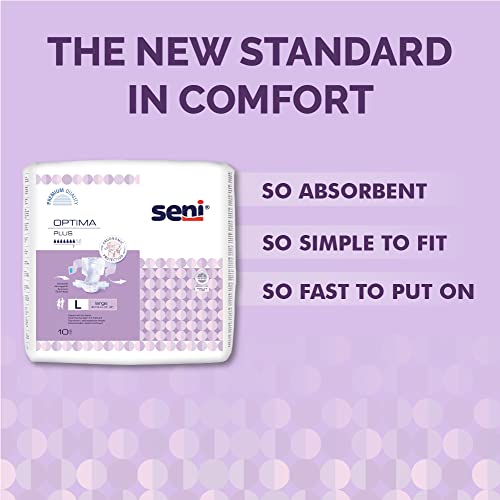 Image of Seni Optima Plus Breathable Hip Band Adult Diaper Adult Diaper | Wetness Indicator | Quick Absorption system | latex free | High absorbent | Odour Stop | Dermatologically Tested | Side Leakage Protection | Size Medium | Weist Size (70cm - 105cm) | Pack of 3 | 10 Pcs