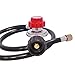 KIBOW 0~20PSI High Pressure Adjustable Propane Regulator w/4FT Hose-Type1 (QCC1) and 3/8 SAE(5/8