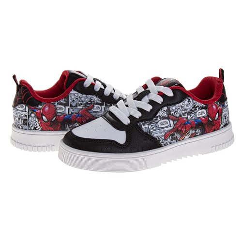 Marvel Comic Superhero Character Sneakers Spiderman Shoes Hero Sneaker for Boys Sizes: 11-13 Little Kid 1-4 Big Kid4