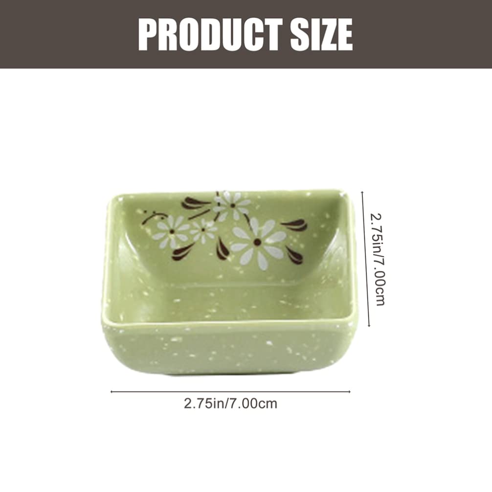 Luxshiny Portion Cups Soy Sauce Dish 4 Pcs Sauce Dipping Bowl Melamine Sauce Dish Daisy Pattern Serving Tray Restuarant Supplies for Nuts Salmon Sushi Appetizer Sauce Bowls Sauce Bowls 2 Oz