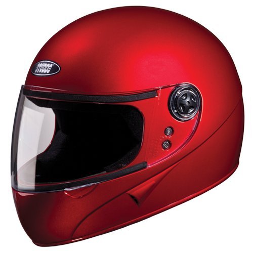 Studds Chrome SUPER Full Face Helmet (Cherry Red, L)