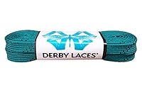 Algopix Similar Product 4 - Derby Laces Teal 60 Inch Waxed Skate