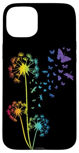 ���̃^���|�|�̖�̉� �^���|�| �~�j�}���X�g Rainbow Dandelion Flower Wildflower �X�}�z�P�[�X iPhone 15 Plus �p