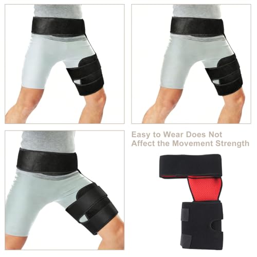 Faja protectora ajustable para cadera y muslo negra miniatura 5
