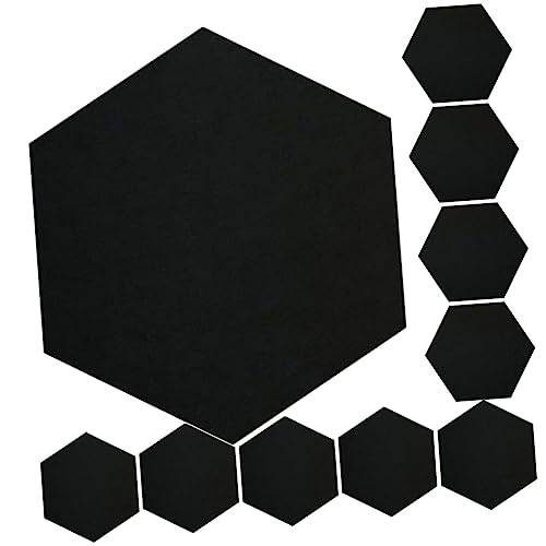 12 paneles acústicos de absorción de sonido para pared, tableros aislantes de poliéster negros miniatura 1