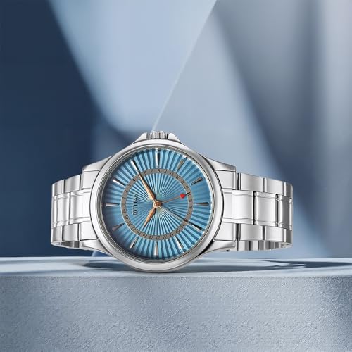 Image of Titan Karishma Quartz Analog with Date Blue Dial Stainless Steel Strap Watch for Men