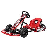 Kids Go Kart, 36V Electric Go Kart for Kids, 16 MPH Drift Kart with 350W Motor, Drift/Sport Mode, Length Adjustment, Outdoor Ride on Toy for Kid Ages 8-12 Years, Teens, Adults