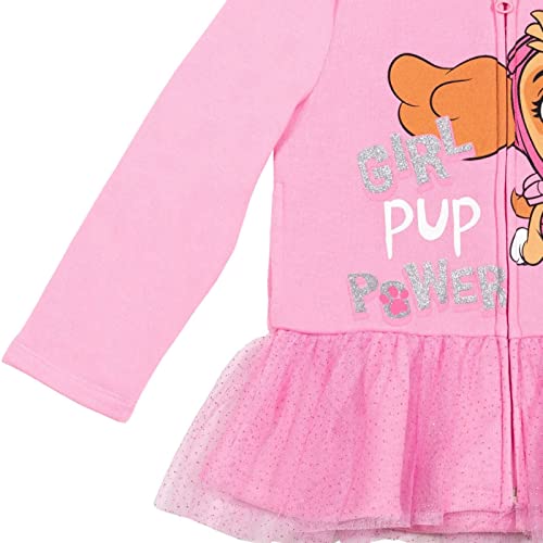 Nickelodeon Paw Patrol Skye Toddler Girls Girls Zip-Up Hoodie Tulle Ruffles 3T Pink