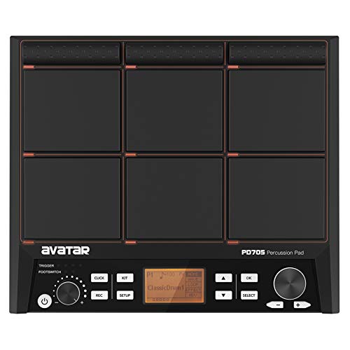 image for HXW PD705 Percussion Pad 9-Trigger Sampling Multipad Compact Electroni